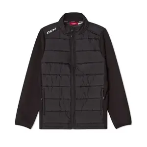 CCM Bunda Team Hybrid Quilted Jacket SR - Senior, XS, černá obraz