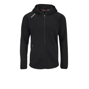 CCM Mikina Locker Room Full Zip Hoodie 2022 JR - Junior, XS, tmavě modrá obraz