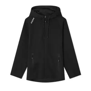 CCM Mikina Team Locker Room Full Zip Hoodie SR - Senior, S, černá obraz