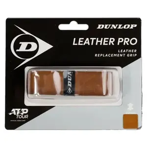 Dunlop Leather Pro hnědý kožený tenisový grip 1, 5 mm obraz