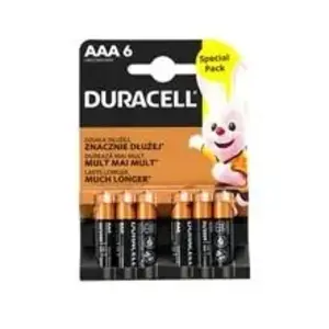 Duracell Baterie mikrotužková AAA LR03 Alkalická blistr 6 ks obraz