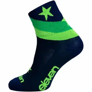 Eleven Howa Star Blue modré/zelené cyklistické ponožky - S (UK 36-38) obraz