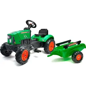 Falk Šlapací traktor 2031AB SuperCharger s vlečkou a otevírací kapotou obraz