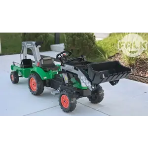 Falk Šlapací traktor 2051N Farmland s nakladačem, rýpadlem a vlečkou obraz