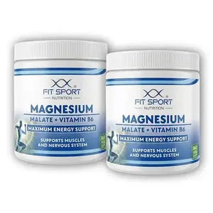 FitSport Nutrition 2x Magnesium Malate + Vitamin B6 360 vege caps - Energy Magnesium - Hořčík Malát obraz