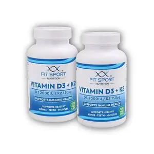 FitSport Nutrition 2x Vitamin D3 + K2 120 vege kapslí obraz