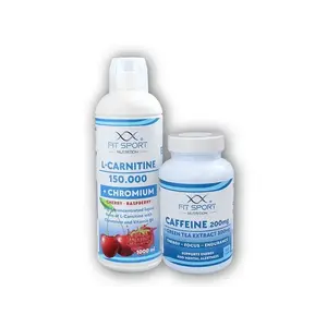FitSport Nutrition L-Carnitine 150000+Chromium 1000ml+Caffeine 200mg+Green Tea 300mg 120 caps - Mango coconut obraz
