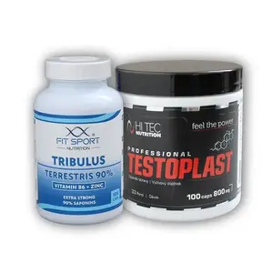 FitSport Nutrition Tribulus 90% + B6 + Zinc 100 kapslí + Testoplast 800mg 100 kapslí obraz