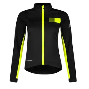 Force FROST černo-fluo dámská softshell cyklobunda - M obraz