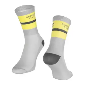 Force Ponožky STRIPE dlouhé šedo žluté - S-M obraz