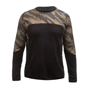 Fresh Trash FT MEN'S ESCAPE MERINO LONG SLEEVE TEE BLACK/BRUSH - L obraz