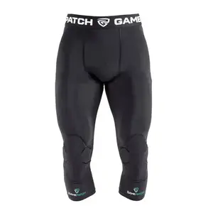 GAMEPATCH 3/4 TIGHTS WITH KNEE PADDING - 150 cm - Černá obraz