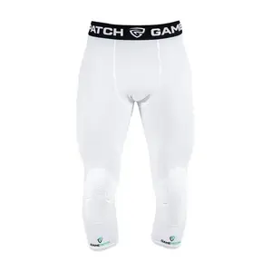 GAMEPATCH 3/4 TIGHTS WITH KNEE PADDING white - M - Bílá obraz