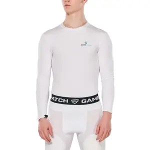 GAMEPATCH COMPRESSION SHIRT (Long-Sleeve) WHITE - L - Bílá obraz