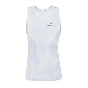 GAMEPATCH COMPRESSION SHIRT SLEEVELESS WHITE - L - Bílá obraz