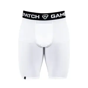 GAMEPATCH COMPRESSION SHORTS WHITE - L - Bílá obraz
