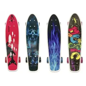 GGV Grafitti 2598 s LED kolečky Pennyboard - Modré paprsky obraz