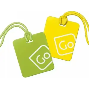Go Travel Twin Pack žlutá/zelená sada visaček na zavazadla obraz