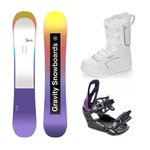 Gravity Thunder Jr snowboard + Raven S230 Black/violet vázání + Raven Pearl white boty - 130 cm + S/M (EU 37-42) obraz