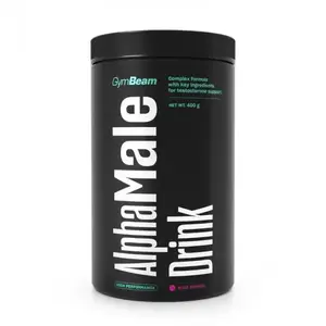 GymBeam AlphaMale Drink 400 g - zelené jablko obraz