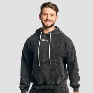 GymBeam Aura Hoodie Washed Black - S obraz