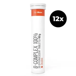 GymBeam B-Komplex 100 % šumivý 12 x 20 tab - pomeranč obraz