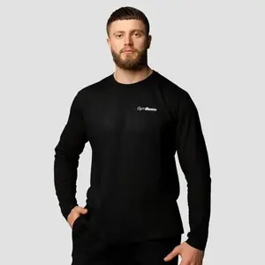 GymBeam Basic Black pánské tričko s dlouhým rukávem - XXXL obraz