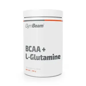 GymBeam BCAA + L-Glutamine 480 g - jahoda kiwi obraz