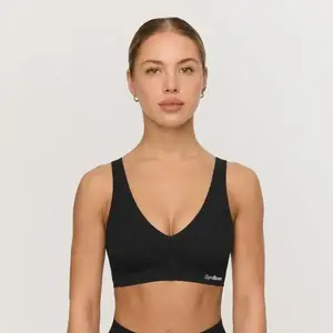 GymBeam Bezešvá podprsenka Comfy Black - XS obraz