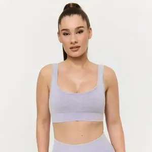 GymBeam Bezešvá sportovní podprsenka Lift Violet - S obraz