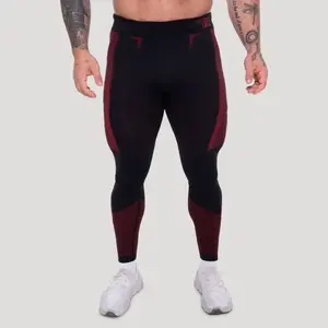 GymBeam Bezešvé legíny OG1 Black/Red - L obraz