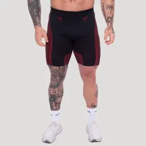 GymBeam Bezešvé šortky OG1 Black/Red - S obraz