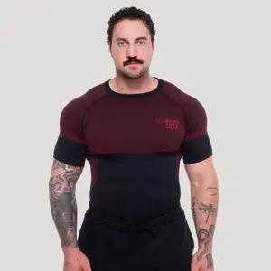 GymBeam Bezešvé tričko OG1 Black/Red - S obraz