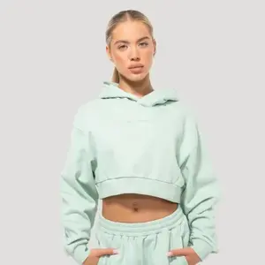 GymBeam Dámská mikina Cropped Mochi Green - S obraz