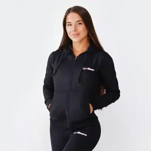 Mikina Zipper Hoodie Black S - GymBeam obraz