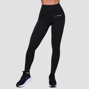 GymBeam Dámské běžecké legíny Pulse Black - S obraz