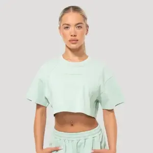 GymBeam Dámské cropped tričko Mochi Green - M obraz