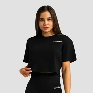 GymBeam Dámské tričko Cropped Limitless Black - M obraz