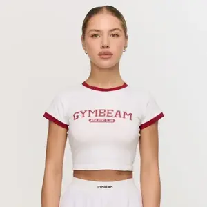 GymBeam Dámské tričko Varsity White - XL obraz