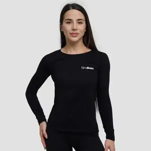 GymBeam Dámské triko s dlouhým rukávem Basic Black - S obraz