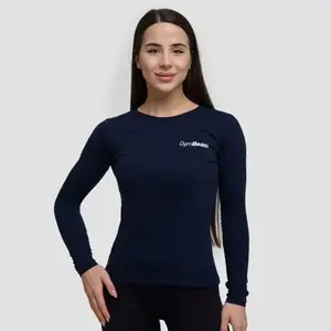 GymBeam Dámské triko s dlouhým rukávem Basic Navy - XS obraz