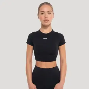 GymBeam Dámský top Crop Flow Black - L obraz