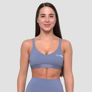 GymBeam Essence String Sports Bra Denim Blue - XS obraz