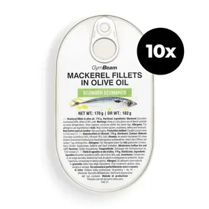 GymBeam Filety z makrely v olivovém oleji 10 x 170 g obraz