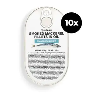 GymBeam Filety z uzené makrely v oleji 10 x 170 g obraz