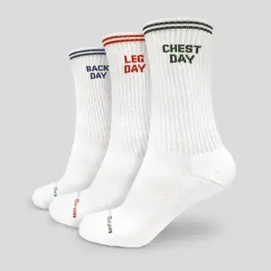 GymBeam GymRat Socks 3Pack White POUZE L (VÝPRODEJ) obraz