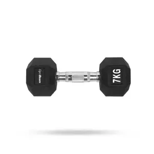 GymBeam Hexagonal White 7 kg jednoruční činka obraz