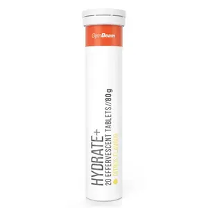 GymBeam Hydrate+ šumivý 20 tab. - citrusové ovoce obraz