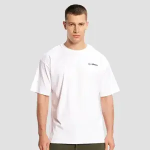 GymBeam Limitless White pánské oversized tričko - XL obraz