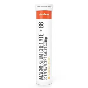 GymBeam Magnesium chelate + B6 20 tab. POUZE pomeranč (VÝPRODEJ) obraz